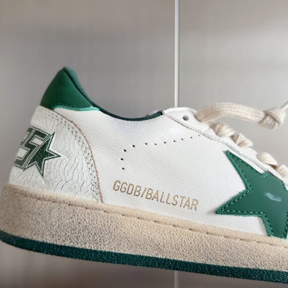Golden Goose Men's white and green contrast star dirty shoes - Picture 6 of 7